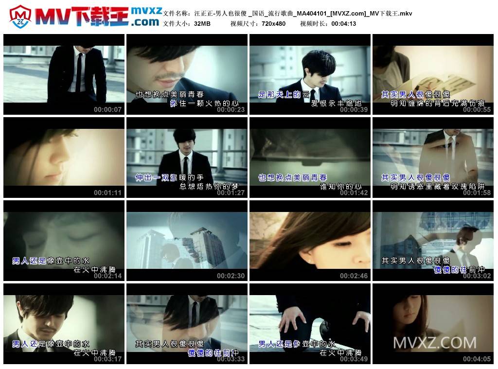 汪正正-男人也很傻 _国语_流行歌曲_MA404101